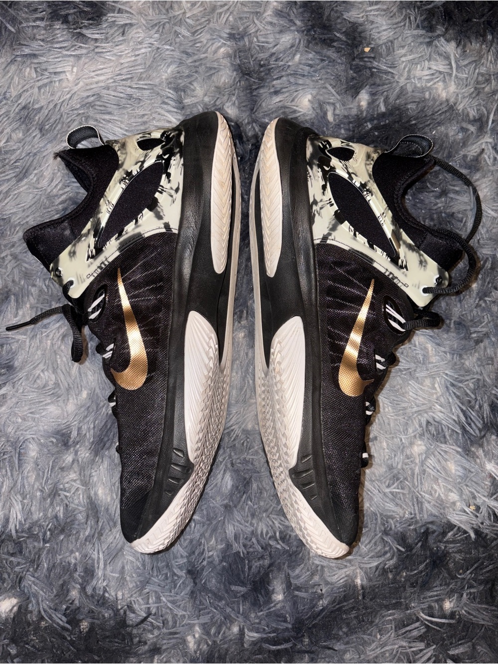 Nike PG HyperRev 2015 Paul George Black & Gold Low-Top Basketball Shoes US 13